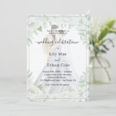 Romantic Watercolor Wedding Einladung (Stehend Vorderseite)