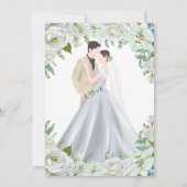 Romantic Watercolor Wedding Einladung (Rückseite)