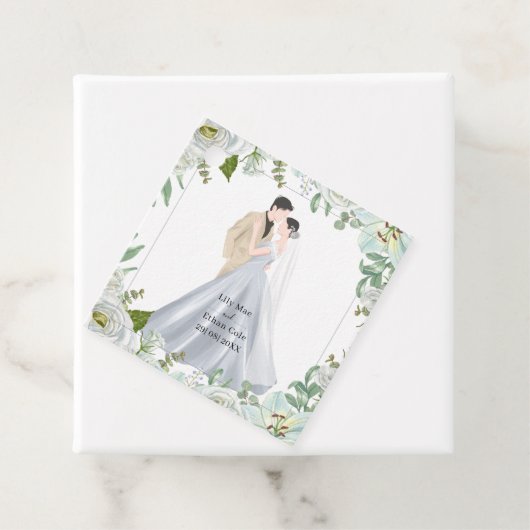 Romantic Watercolor Wedding Geschenkanhänger (Beispiel)