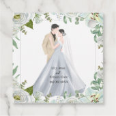 Romantic Watercolor Wedding Geschenkanhänger (Rückseite)