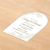 Romantic Watercolor Wedding Invitation with Roses Acryleinladungen (Ablage )