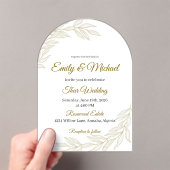 Romantic Watercolor Wedding Invitation with Roses Acryleinladungen (Insitu (Handheld))