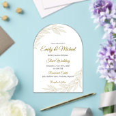 Romantic Watercolor Wedding Invitation with Roses Acryleinladungen (Insitu (Hochzeit))