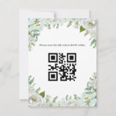 Romantic Watercolor Wedding RSVP Karte (Rückseite)