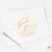 Romantic Wedding A Sweet Thank You Cookies Runder Aufkleber (Umschlag)