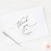 Romantic Wedding A Sweet Thank You Cookies Runder Aufkleber (Umschlag)