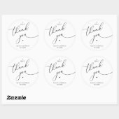 Romantic Wedding A Sweet Thank You Cookies Runder Aufkleber (Blatt)