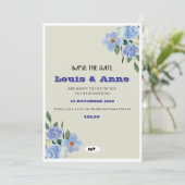   Romantic Wedding Announcement Save The Date (Stehend Vorderseite)