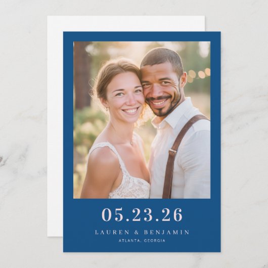 Romantic Wedding Announcement Save The Date (Vorne/Hinten)