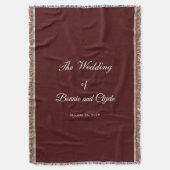 Romantic Wedding Day Celebration Burnt Maroon Decke (Vorderseite Vertikal)