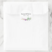 Romantic Wedding Flower Wedding Design Runder Aufkleber (Tasche)