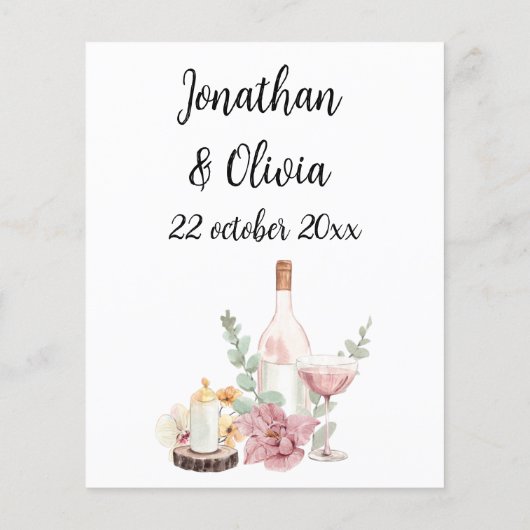 Romantic wedding flowers blooming garden (Rückseite)