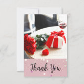 Romantic wedding flowers blooming garden dankeskarte (Vorderseite)