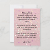 Romantic wedding flowers blooming garden dankeskarte (Rückseite)