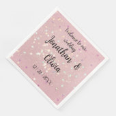 Romantic wedding flowers blooming garden serviette (Ecke)