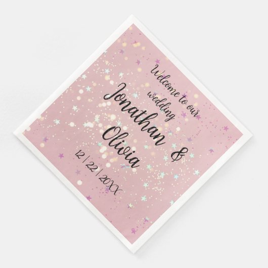 Romantic wedding flowers blooming garden serviette (Ecke)