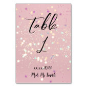 Romantic wedding flowers blooming garden tischnummer (Vorderseite)