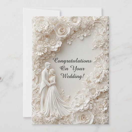 Romantic Wedding Invitation Bride Groom Silhouette Einladung (Vorderseite)