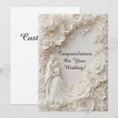 Romantic Wedding Invitation Bride Groom Silhouette Einladung (Vorne/Hinten)