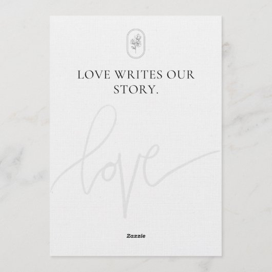 Romantic Wedding Invitation | Chic & Modern  Einladung (Rückseite)