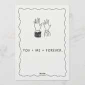 Romantic Wedding Invitation – Customizable Einladung (Rückseite)