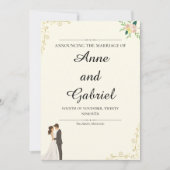 Romantic Wedding Invitation Einladung (Vorderseite)