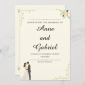 Romantic Wedding Invitation Einladung (Vorne/Hinten)