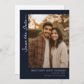 Romantic Wedding Invitation with Couple Save The Date (Vorne/Hinten)