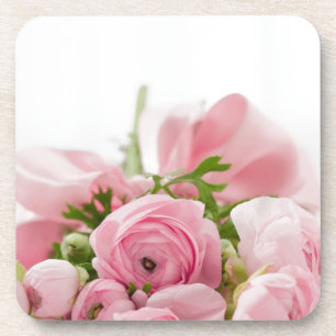 Romantic Wedding Love Soft Pink Flower Bouquet Getränkeuntersetzer