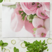 Romantic Wedding Love Soft Pink Flower Bouquet Küchentuch (Gefaltet)