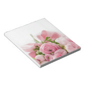 Romantic Wedding Love Soft Pink Flower Bouquet Notizblock (angewinkelt)