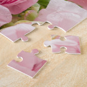 Romantic Wedding Love Soft Pink Flower Bouquet Puzzle (Seite)