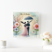 Romantic Wedding pastell Nr.2 Quadratische Wanduhr (Zuhause)