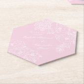 Romantic Wedding Peonies Blush Pink Untersetzer (angewinkelt)