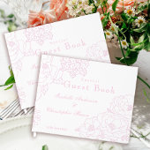 Romantic Wedding Peonies Delicate Blush Pink Gästebuch