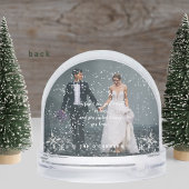 Romantic Wedding Photo First Christmas Snow Globe Schneekugeln