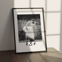 Romantic Wedding Portrait With Message Anniversary