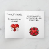 Romantic Wedding Silhouette of Bride and Groom Karte (Innenseite)