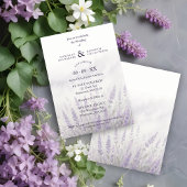 Romantic Wedding Spring Lavender Field Landscape Einladung