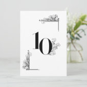 Romantic Wedding table card number Einladung (Stehend Vorderseite)