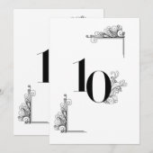 Romantic Wedding table card number Einladung (Vorne/Hinten)