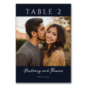 Romantic Wedding Table Sign Tischnummer (Rückseite)