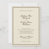 Romantic Western Ornate Frame Wedding Invitation Einladung (Vorderseite)