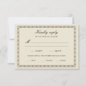 Romantic Western Ranch Wedding RSVP Karte (Vorderseite)