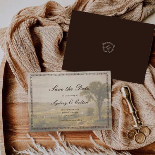 Romantic Western Ranch Wedding Save The Date