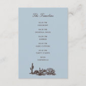 Romantic Western Ranch Wedding Timeline Begleitkarte (Vorderseite)