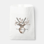 Romantic White Flowering Tree in Vase Wedding Geschenktütchen (Vorderseite)