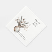Romantic White Flowering Tree in Vase Wedding Serviette (Ecke)
