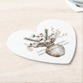 Romantic White Flowering Tree in Vase Wedding Untersetzer (angewinkelt)