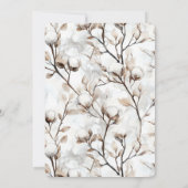 Romantic White Flowering Tree Wedding Einladung (Rückseite)